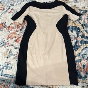 Antonio Melani Elegant Black and Cream Dress size medium